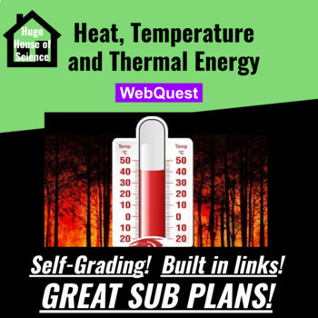 Preview of Heat, Temperature and Thermal Energy Webquest (GOOD SUB PLAN or DISTANCE ED)