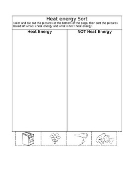 Preview of Heat/Thermal Energy Sort