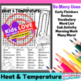 Heat Transfer Activity : Heat Word Search : Early Finisher