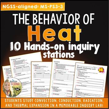 Preview of Heat Transfer Lab Stations | Conduction Convection Radiation | NGSS