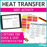 Heat Transfer Sort Activity | Print & Digital | Conduction