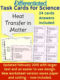 Heat Transfer in Matter Task Cards