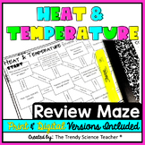Heat and Temperature Maze Worksheet [Print & Digital for D