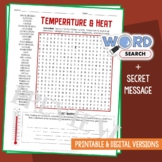 Temperature and Heat Transfer Word Search Puzzle Vocabular