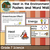 Heat in the Environment Word Wall and Posters (Grade 7 Science)