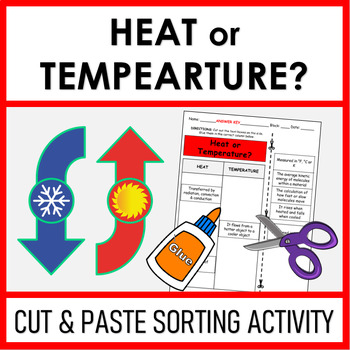Preview of Heat or Temperature | Cut and Paste Sorting Activity