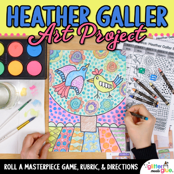Preview of Heather Galler Folk Art Project, Sub Plan, & PowerPoint for Womens History Month