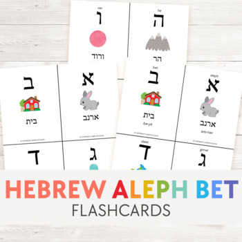 Preview of Hebrew Aleph Bet Flashcards