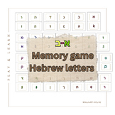 Hebrew Alphabet Memory game א-ב learning