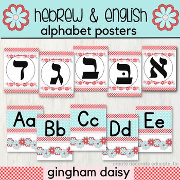 Preview of Hebrew Alphabet Posters | Hebrew Alphabet | Jewish Classroom Decor | Jewish ABC
