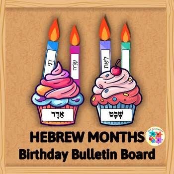Preview of Hebrew Months Birthday Bulletin Board Decor