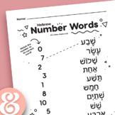 Hebrew Number Words Matching • Printable Worksheets grades