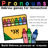 Hebrew Pronoun Builder with Crayons