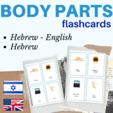 Hebrew flashcards Body parts