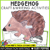 Hedgehog Craft & Writing | Forest Animals, Woodland Animals
