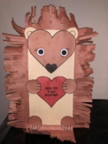 Hedgehog Quill You Be My Valentine? cute Valentine's Day c