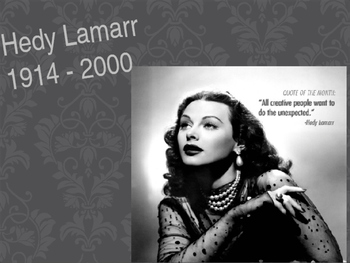 Preview of Hedy Lamarr-Biography, graphic organizer, video clip, journal entry