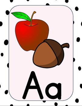 Preview of Heggerty Alphabet Letter Cards- Polka Dot