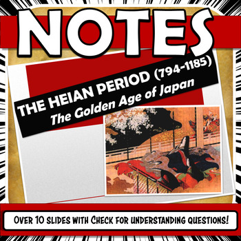 Preview of Heian Japan PowerPoint Notes or Outlined Notes