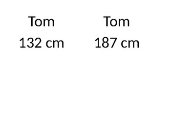 Preview of Height Comparative Worksheet