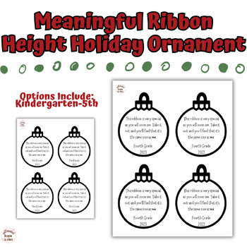 Childs Height Ornament  Kids Keepsake Ribbon Ornament – Budderstown Gifts  - BTG