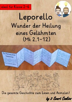 Heilung des Gelähmten Leporello Gott Bibel Deutsch German Faltheft Wunder Jesu