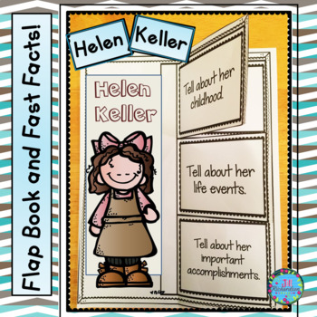 Preview of Biography Template Helen Keller Writing Women's History Month Activities ESL