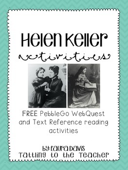 Preview of Helen Keller Activities