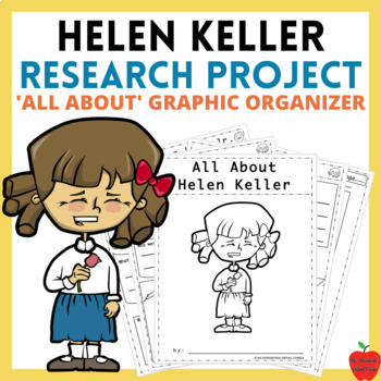 Preview of Helen Keller All-About Research Project Graphic Organizer | Biography
