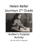 Helen Keller Author's Purpose Activity