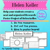 Helen Keller Biography Research Poster Writing Kit