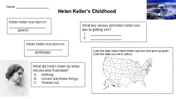 Preview of Helen Keller Book Study: National Geographic for Kids