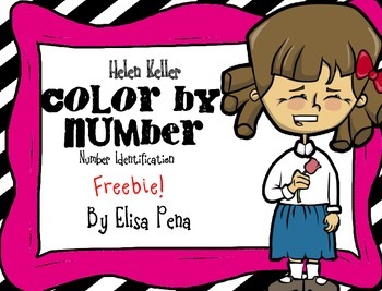 Preview of Helen Keller Color by Number