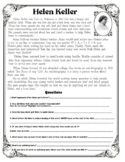 Helen Keller Exciting Activity Pack