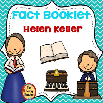 Preview of Women's History Month Helen Keller Fact Booklet | Comprehension | Craft