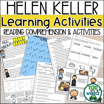 Preview of Helen Keller Learning Activities