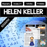 Helen Keller Reading Passages and Comprehension Activities | Louis Braille