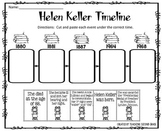 Free Helen Keller Timeline - 1st and 2nd Grade Activity Li