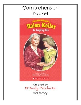 Preview of Helen Keller comprehension packet