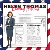 Helen Thomas - Reading Activity Pack | Arab American Herit
