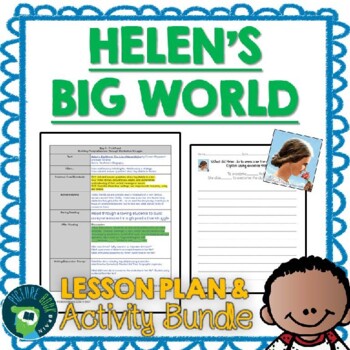 Preview of Helen's Big World by Doreen Rappaport Lesson Plan and Activities