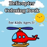 Helicopter Coloring Pages for Kids Ages 3+