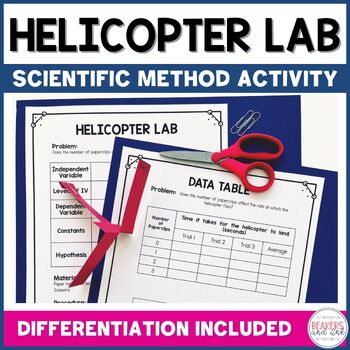 Preview of Paper Helicopter Experiment Scientific Method Activity