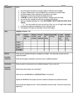 whirlybird experiment lab report