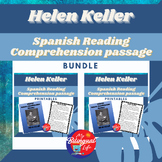 Hellen Keller - Spanish Biography Reading Activity Bundle 