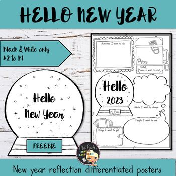 Preview of New Year Writing Activity - Hello 2023