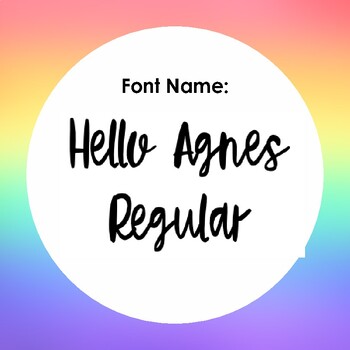 Preview of Hello Anges Regular Font