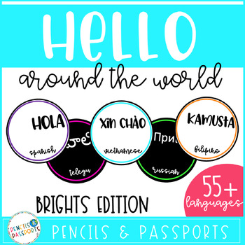 Preview of Hello Around the World Classroom Decorations