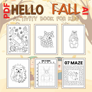 Preview of Hello Autumn Activity Pages for Kids