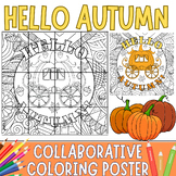 Autumn Pumpkin Coloring Collaborative Poster | Fall Novemb